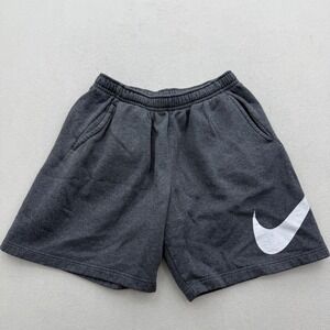 Nike Club Fleece Logo Swoosh Sweat Shorts Men's Size L Dark Gray Athletic